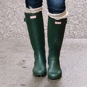 Green Hunter boots